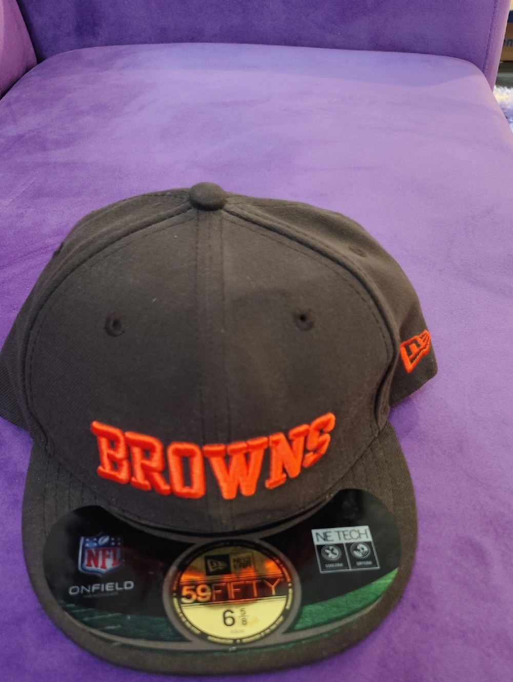 New Era Black & Orange Cleveland Browns Embroidered Cap